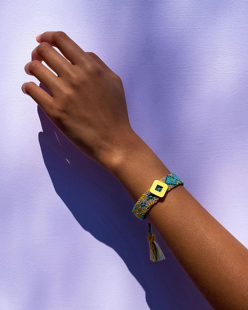 CYAN, YELLOW, BEIGE & GREEN