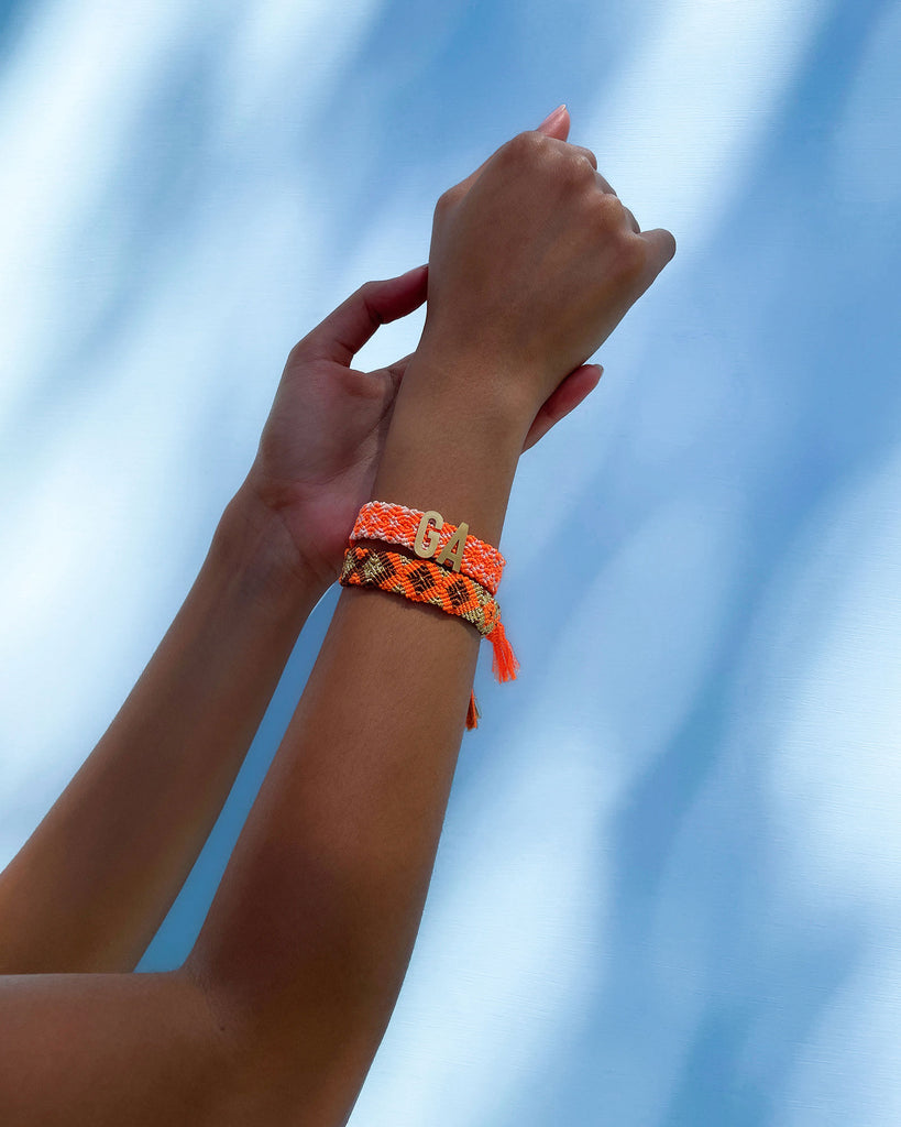 FLURO ORANGE & CREAM