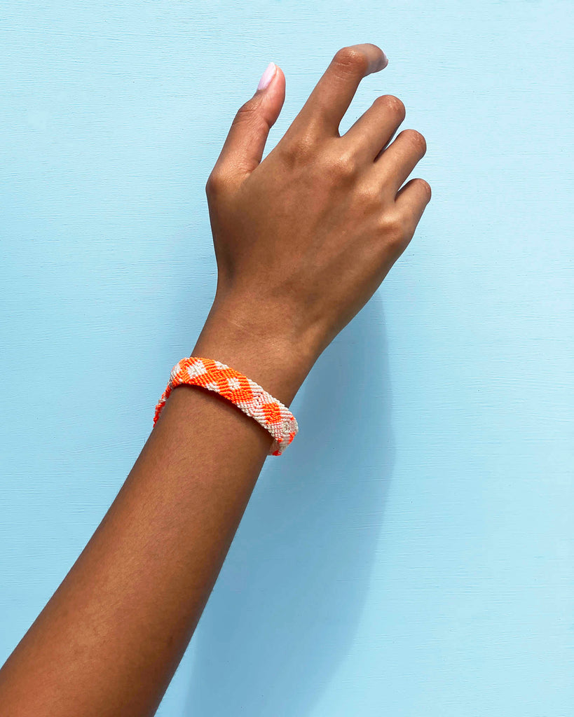 FLURO ORANGE & CREAM