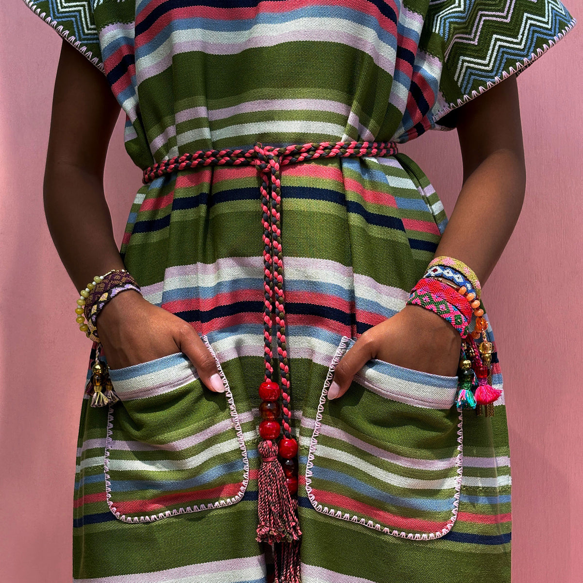 Super cool, beaded cord belt! 1 main image 3